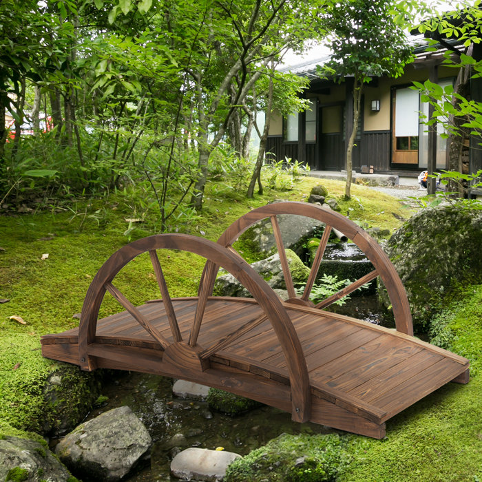 Outsunny Wooden Garden Bridge & Reviews | Wayfair